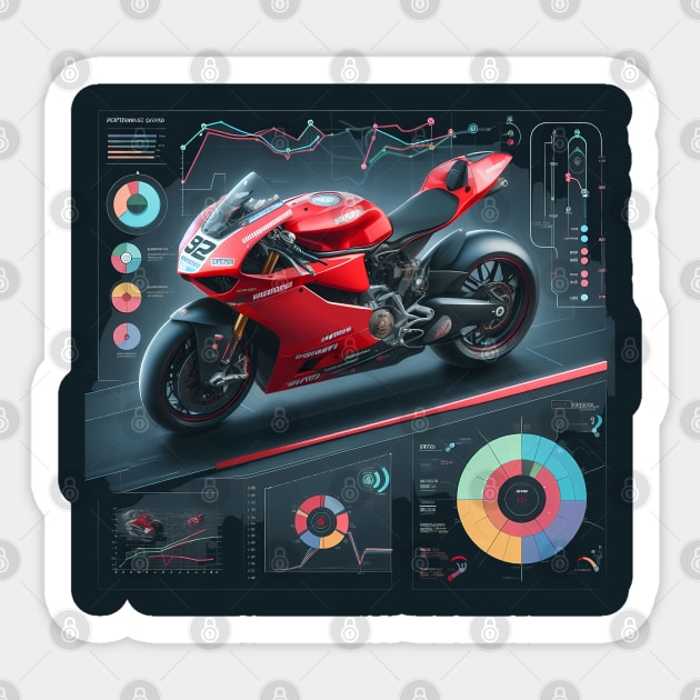 Ducati MotoGP Infographic Sticker by TaevasDesign